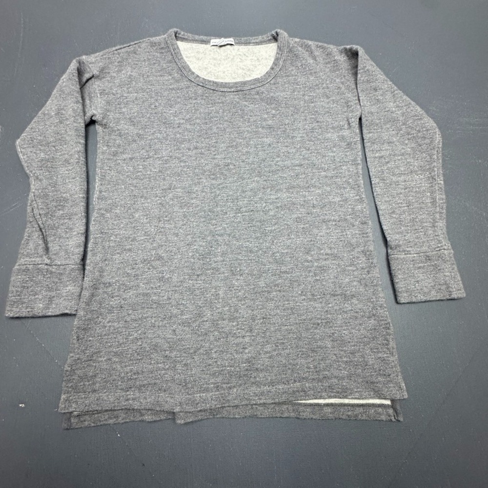 Standard James Perse Top Women's 0 Gray Long Sleeve Shirt Casual Minimalist